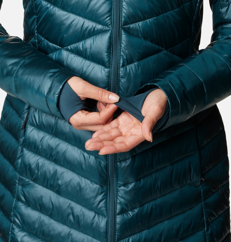 Women's Joy Peak Mid Insulated Hooded Jacket, Color: Night Wave, image 7