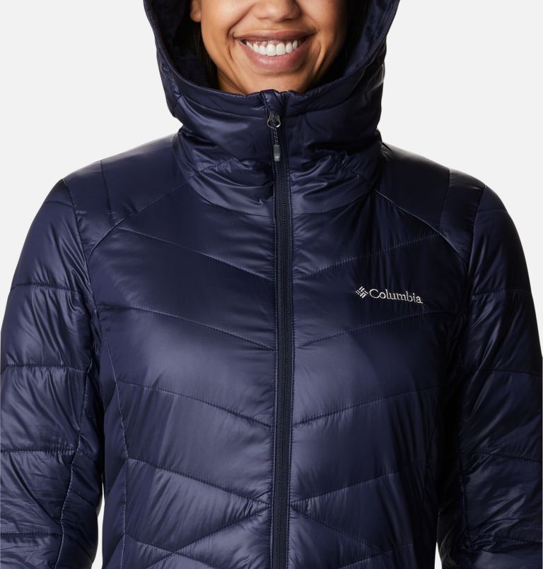 Columbia women's discovery peak iii hot sale omni heat hooded puffer jacket