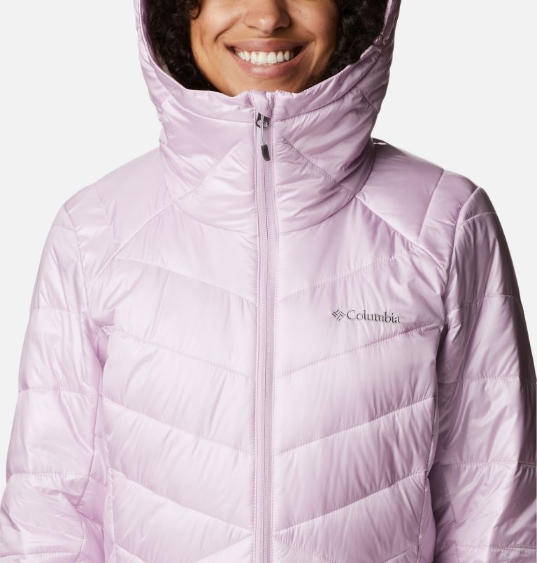 Women's Joy Peak Omni-Heat Infinity Mid Insulated Hooded Jacket, Color: Aura, image 4