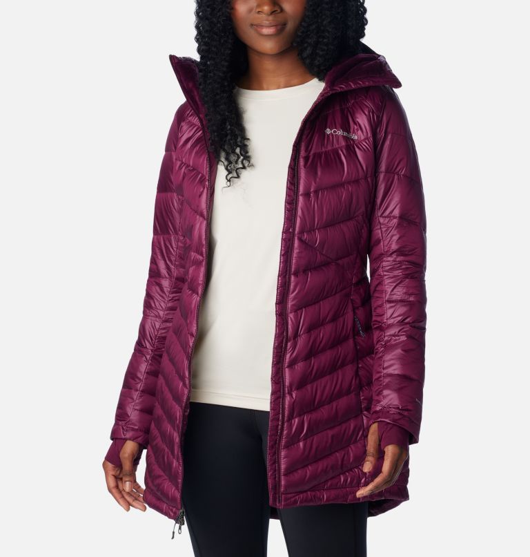 Buy Columbia Women Red Full Sleeve Joy Peak Hooded Jacket online