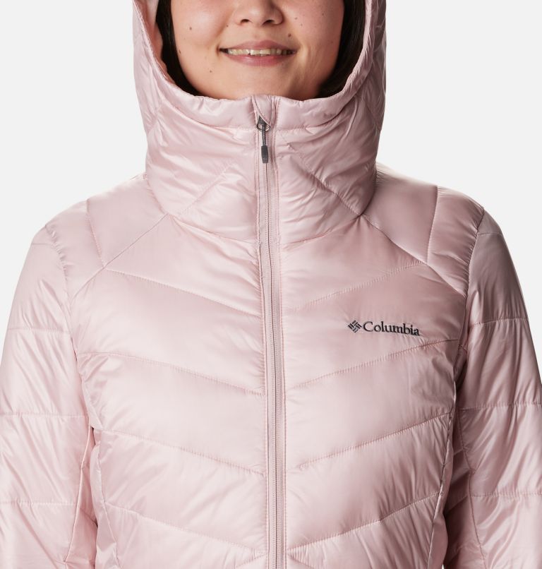 Women's Joy Peak Mid Insulated Hooded Jacket, Color: Dusty Pink, image 4
