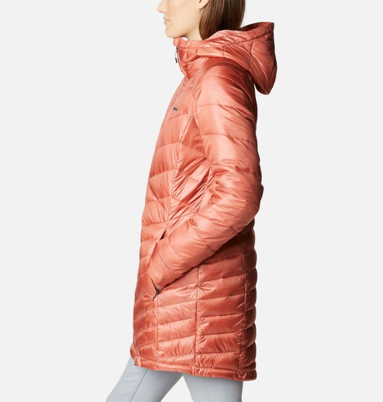 Women's Joy Peak Omni-Heat Infinity Mid Insulated Hooded Jacket, Color: Dark Coral, image 3