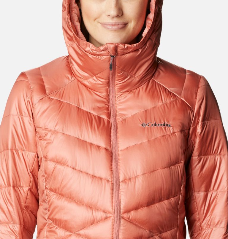 Women's Joy Peak Omni-Heat Infinity Mid Insulated Hooded Jacket, Color: Dark Coral, image 4