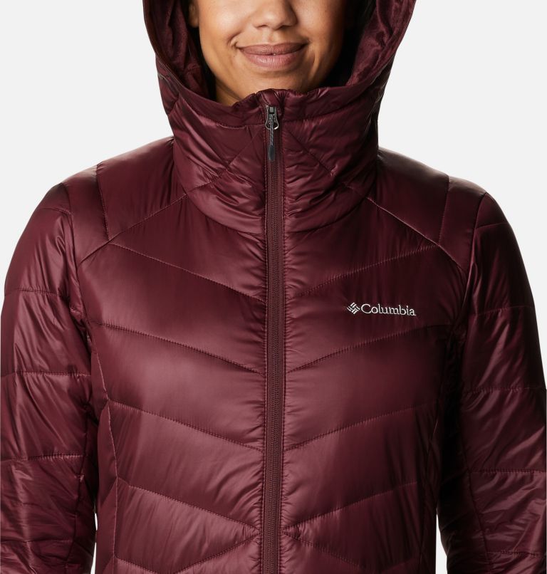 Thumbnail: Women's Joy Peak Omni-Heat Infinity Mid Insulated Hooded Jacket, Color: Malbec, image 4