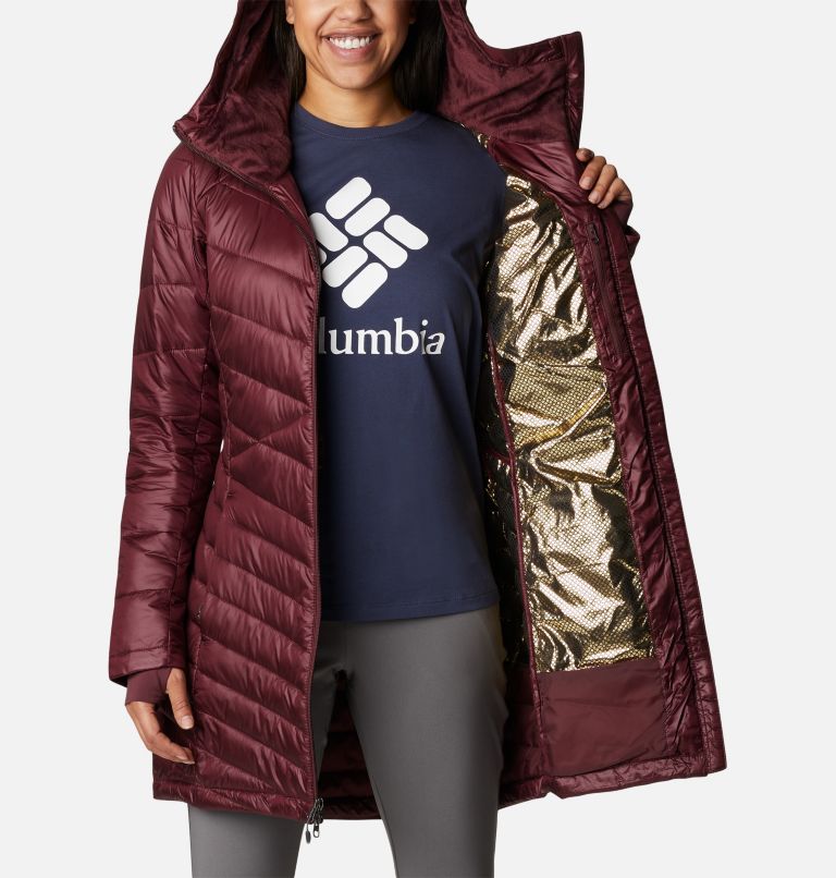 Women's Joy Peak Omni-Heat Infinity Mid Insulated Hooded Jacket, Color: Malbec, image 5