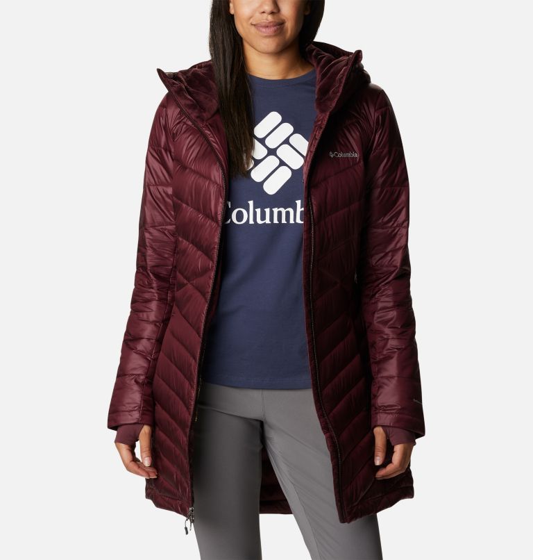 Women's Joy Peak Omni-Heat Infinity Mid Insulated Hooded Jacket, Color: Malbec, image 8