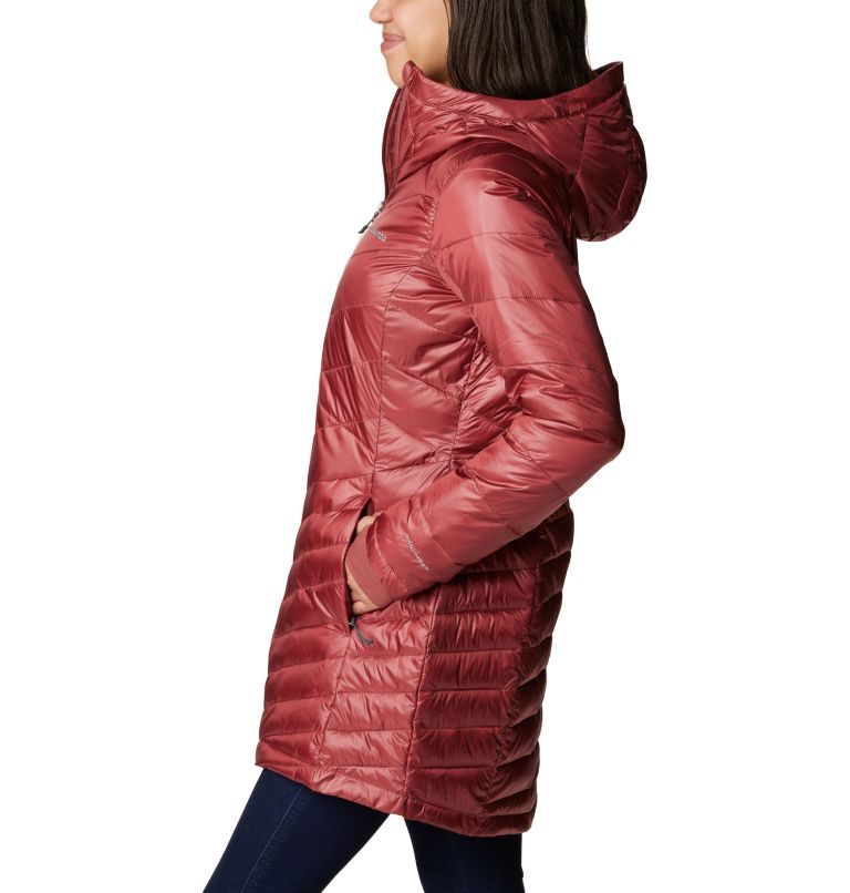 Thumbnail: Women's Joy Peak Mid Insulated Hooded Jacket, Color: Beetroot, image 3
