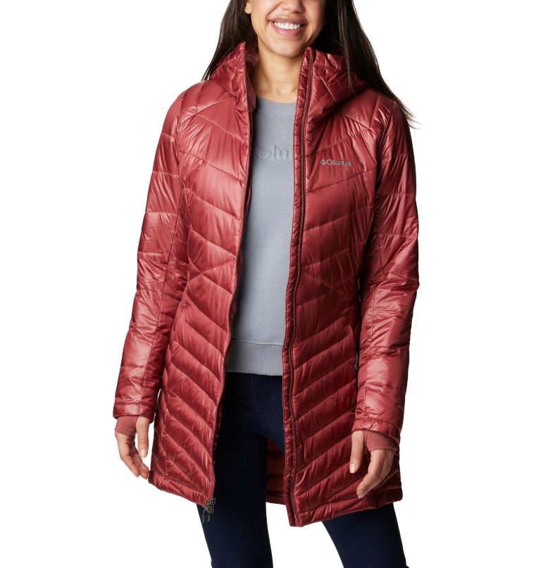 Thumbnail: Women's Joy Peak Mid Insulated Hooded Jacket, Color: Beetroot, image 8
