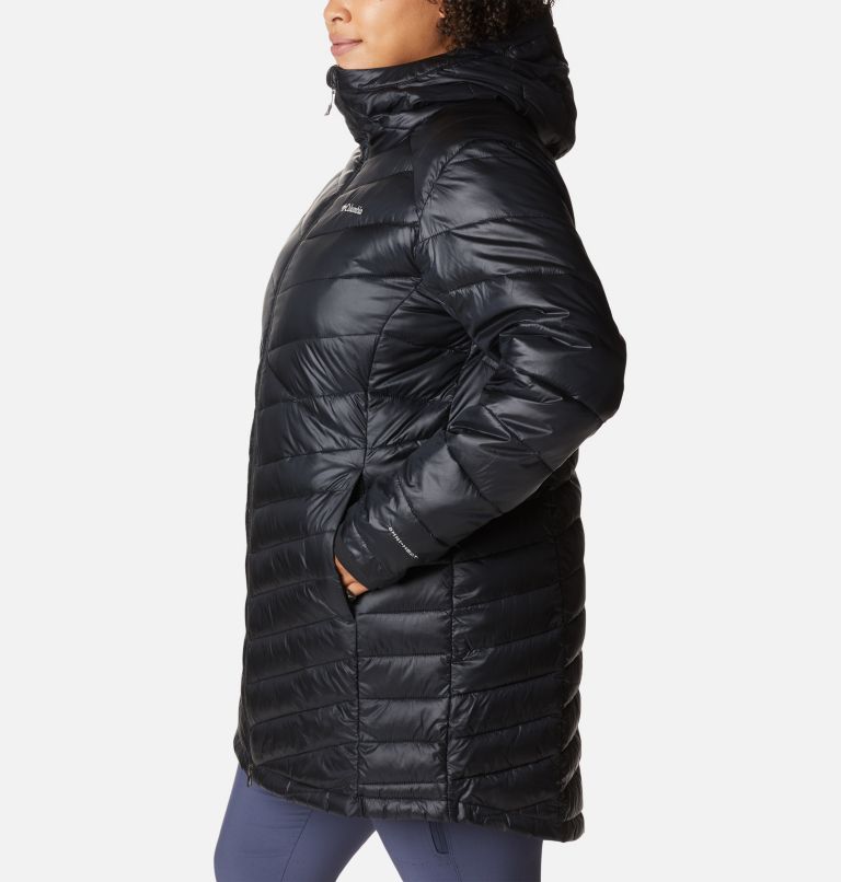 Thumbnail: Women's Joy Peak Omni-Heat Infinity Mid Insulated Hooded Jacket - Plus Size, Color: Black, image 3