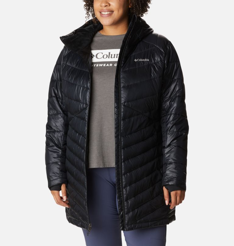 Women's Joy Peak Omni-Heat Infinity Mid Insulated Hooded Jacket - Plus Size, Color: Black