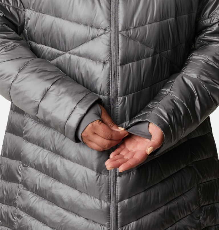 Women's Joy Peak Omni-Heat Infinity Mid Insulated Hooded Jacket - Plus Size, Color: City Grey, image 7