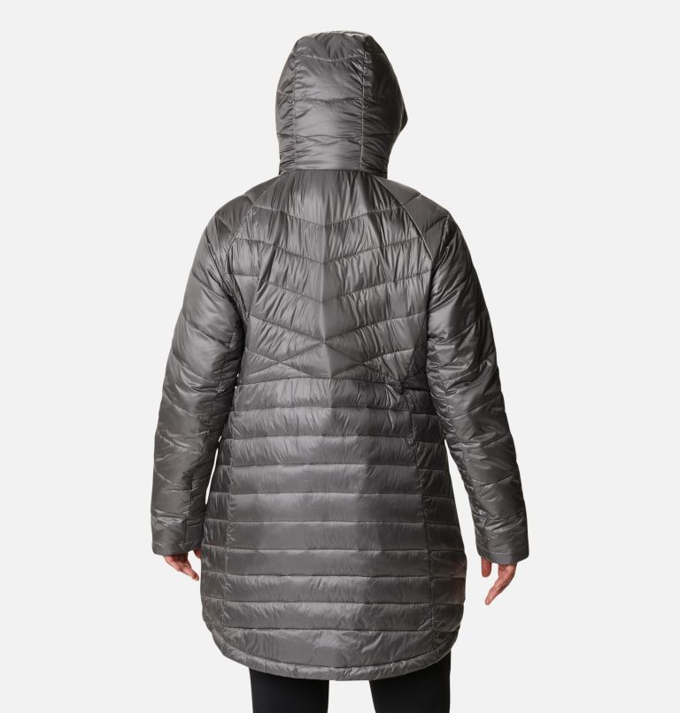 Thumbnail: Women's Joy Peak Mid Insulated Hooded Jacket - Plus Size, Color: City Grey, image 2