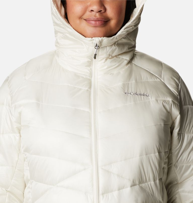 Women's Joy Peak Omni-Heat Infinity Mid Insulated Hooded Jacket - Plus Size, Color: Chalk, image 4