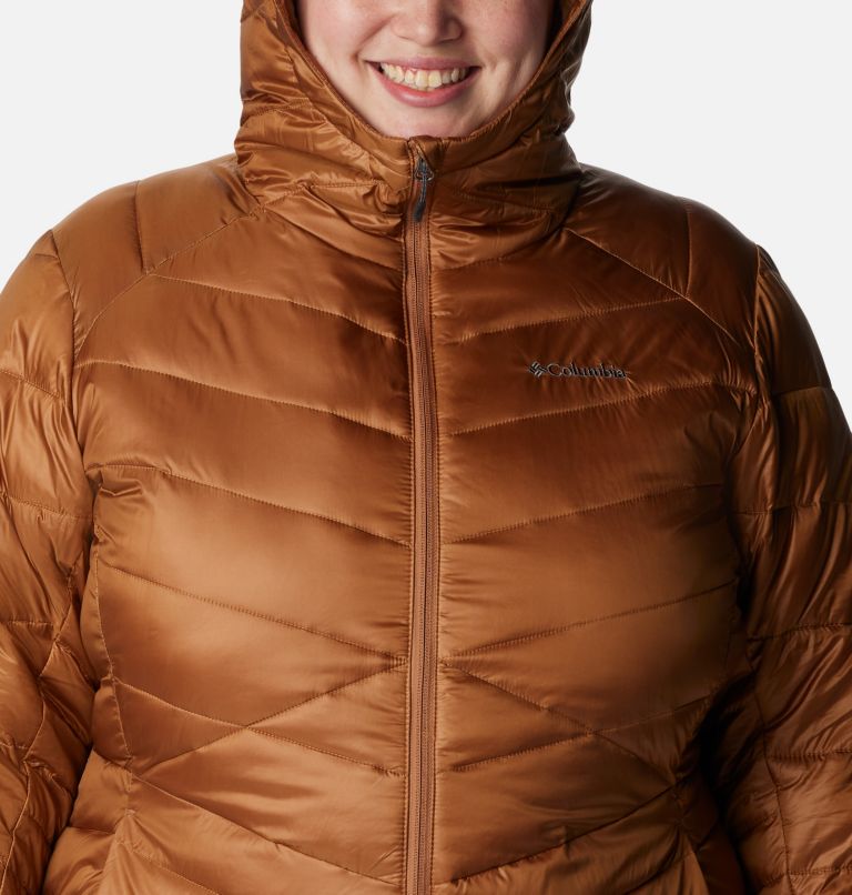 Thumbnail: Women's Joy Peak Mid Insulated Hooded Jacket - Plus Size, Color: Camel Brown, image 4