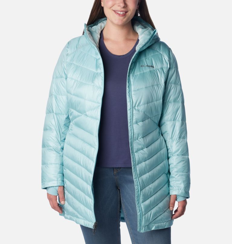 Columbia Women's Heavenly Hooded Jacket, Aqua Haze, 3X Plus