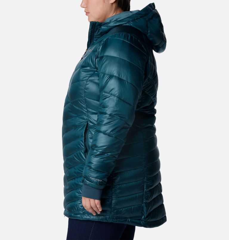 Thumbnail: Women's Joy Peak Mid Insulated Hooded Jacket - Plus Size, Color: Night Wave, image 3