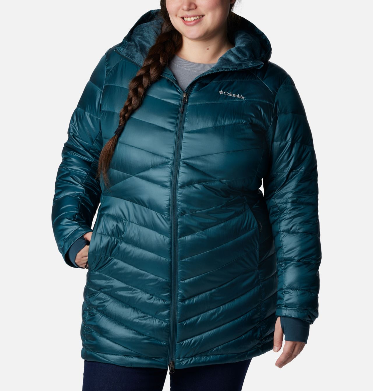 Women's Joy Peak™ Mid Insulated Hooded Jacket - Plus Size 1