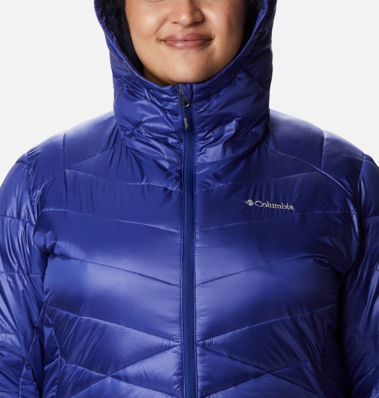 Thumbnail: Women's Joy Peak Omni-Heat Infinity Mid Insulated Hooded Jacket - Plus Size, Color: Dark Sapphire, image 4