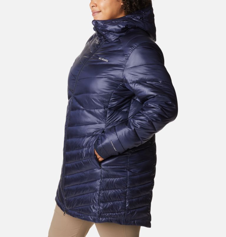 Thumbnail: Women's Joy Peak Omni-Heat Infinity Mid Insulated Hooded Jacket - Plus Size, Color: Dark Nocturnal, image 3