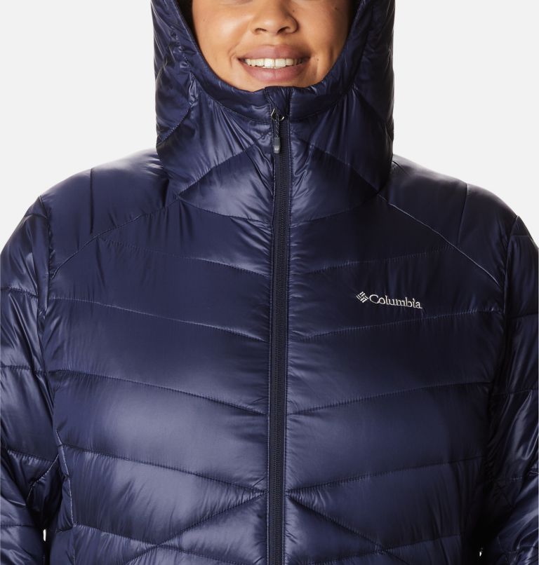 Thumbnail: Women's Joy Peak Omni-Heat Infinity Mid Insulated Hooded Jacket - Plus Size, Color: Dark Nocturnal, image 4