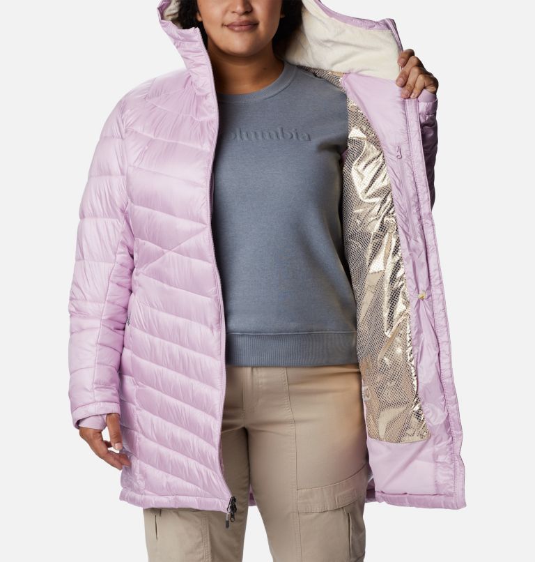 Women's Joy Peak Omni-Heat Infinity Mid Insulated Hooded Jacket - Plus Size, Color: Aura, image 5