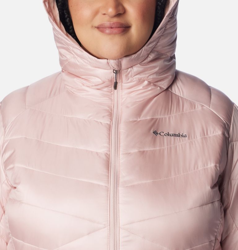 Thumbnail: Women's Joy Peak Mid Insulated Hooded Jacket - Plus Size, Color: Dusty Pink, image 4