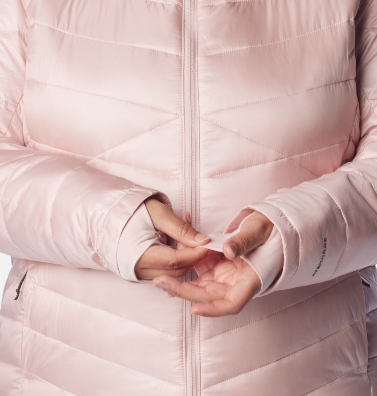 Thumbnail: Women's Joy Peak Mid Insulated Hooded Jacket - Plus Size, Color: Dusty Pink, image 7