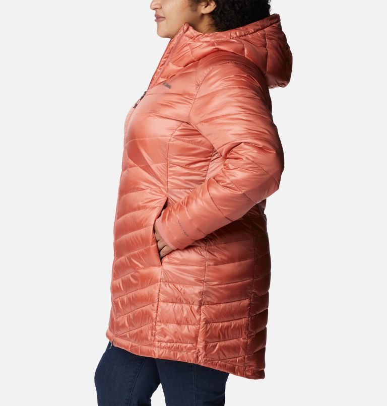 Women's Joy Peak Omni-Heat Infinity Mid Insulated Hooded Jacket - Plus Size, Color: Dark Coral, image 3