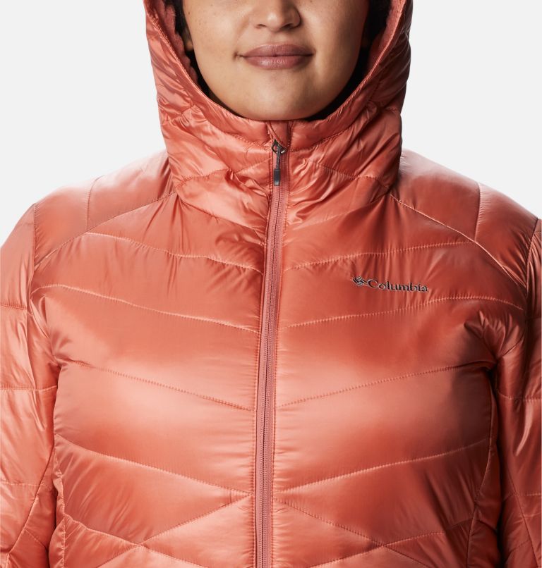 Women's Joy Peak Omni-Heat Infinity Mid Insulated Hooded Jacket - Plus Size, Color: Dark Coral, image 4