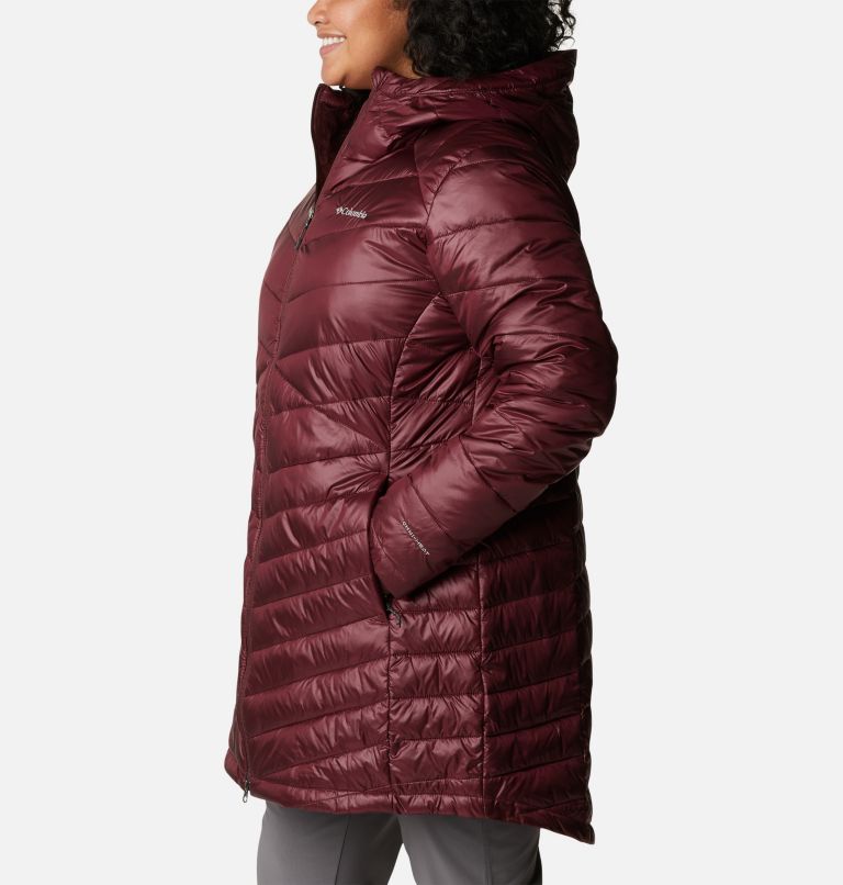 Thumbnail: Women's Joy Peak Omni-Heat Infinity Mid Insulated Hooded Jacket - Plus Size, Color: Malbec, image 3