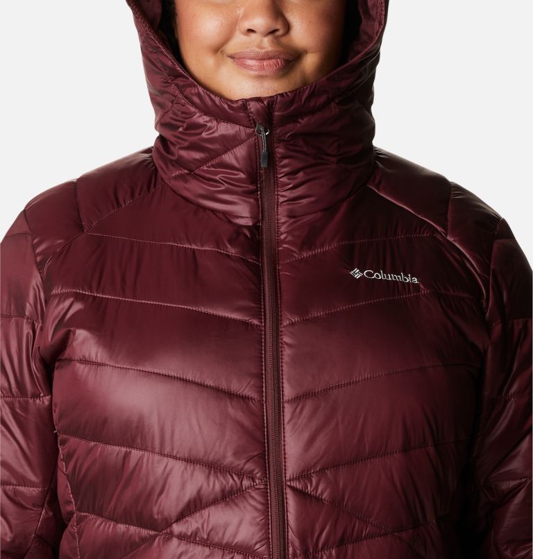 Thumbnail: Women's Joy Peak Omni-Heat Infinity Mid Insulated Hooded Jacket - Plus Size, Color: Malbec, image 4