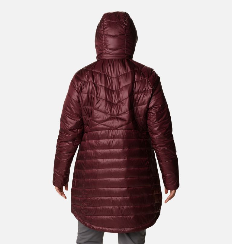 Thumbnail: Women's Joy Peak Omni-Heat Infinity Mid Insulated Hooded Jacket - Plus Size, Color: Malbec, image 2