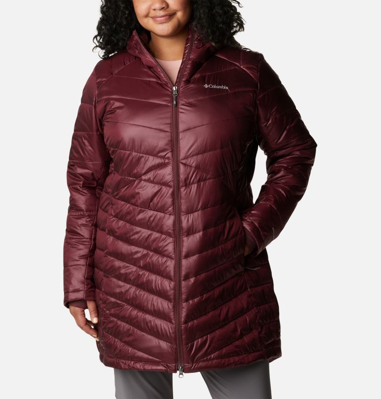 Women's Joy Peak Omni-Heat Infinity Mid Insulated Hooded Jacket - Plus Size, Color: Malbec, image 1
