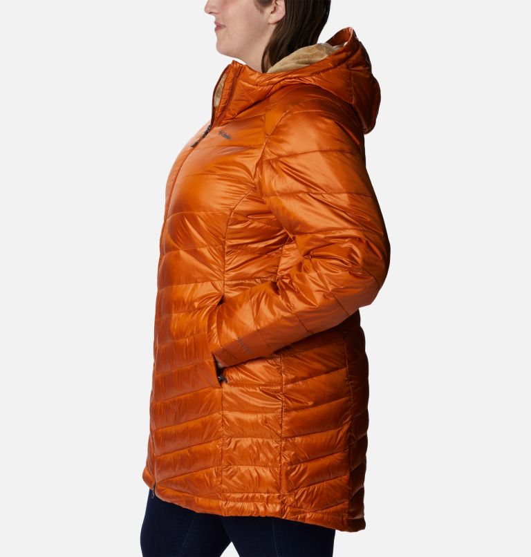 Thumbnail: Women's Joy Peak Omni-Heat Infinity Mid Insulated Hooded Jacket - Plus Size, Color: Warm Copper, image 3