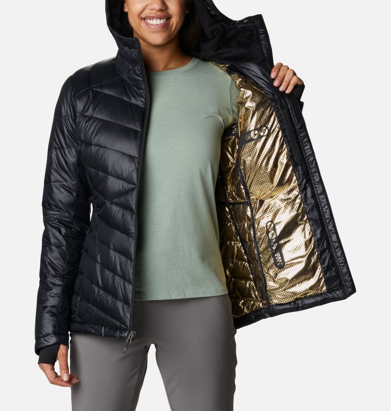 Thumbnail: Women's Joy Peak Omni-Heat Infinity Insulated Hooded Jacket, Color: Black, image 5