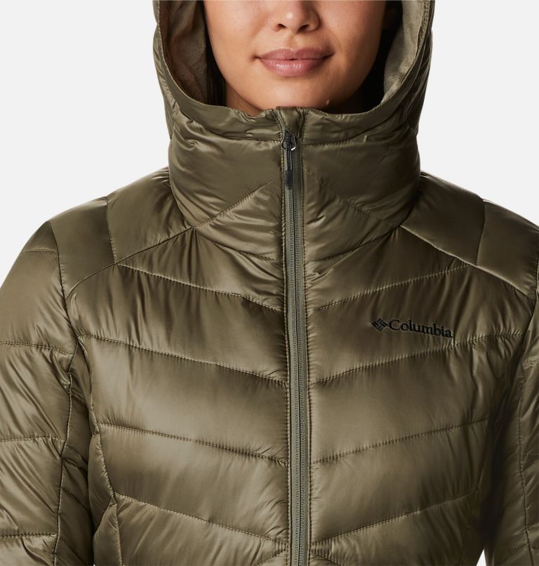 Women's Joy Peak Omni-Heat Infinity Insulated Hooded Jacket, Color: Stone Green