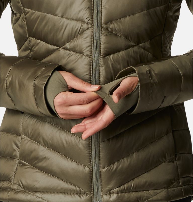 Women's Joy Peak Omni-Heat Infinity Insulated Hooded Jacket, Color: Stone Green
