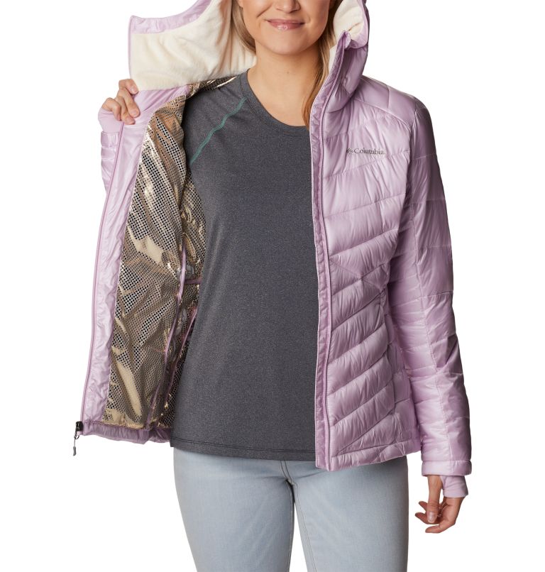 Women's Joy Peak Omni-Heat Infinity Insulated Hooded Jacket, Color: Aura, image 5