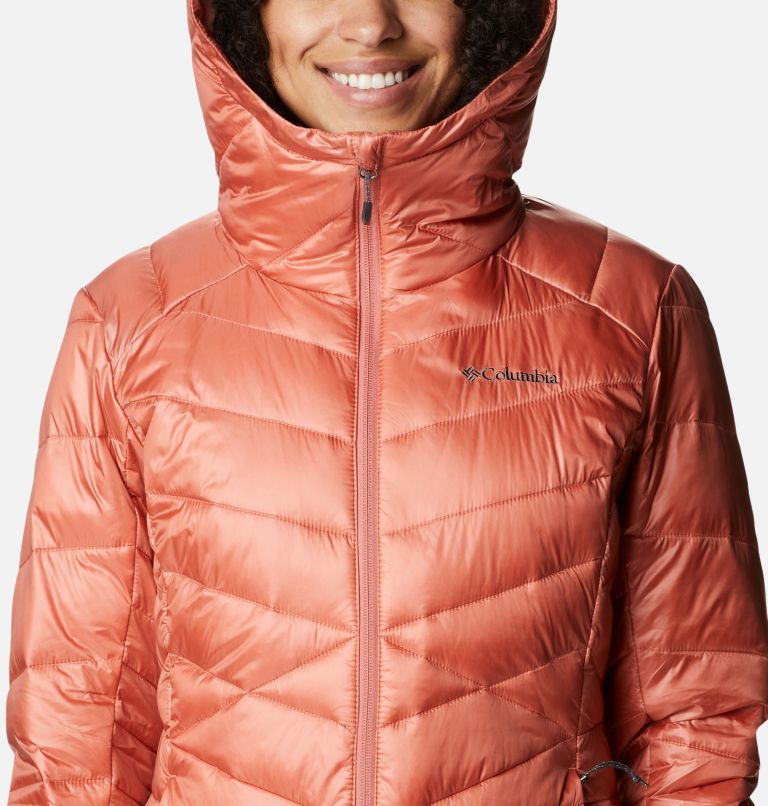 Women's Joy Peak Omni-Heat Infinity Insulated Hooded Jacket, Color: Dark Coral, image 4