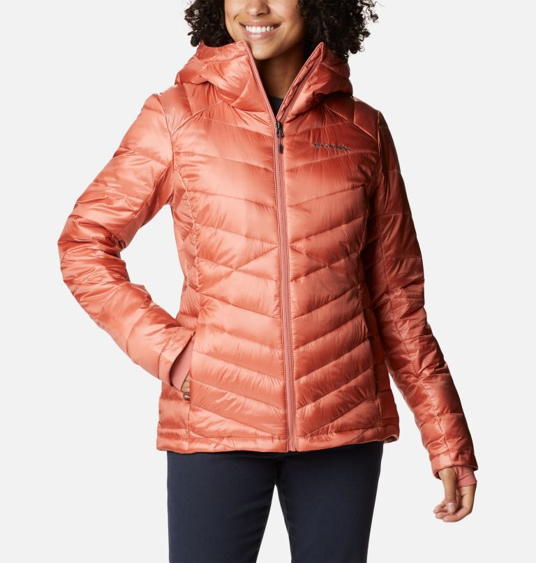 Women's Joy Peak Omni-Heat Infinity Insulated Hooded Jacket, Color: Dark Coral, image 1