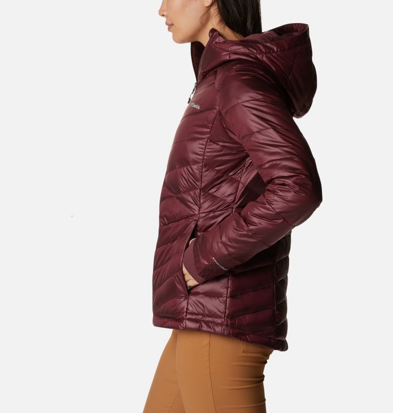 Thumbnail: Manteau à capuchon Joy Peak pour femme, Color: Malbec, image 3