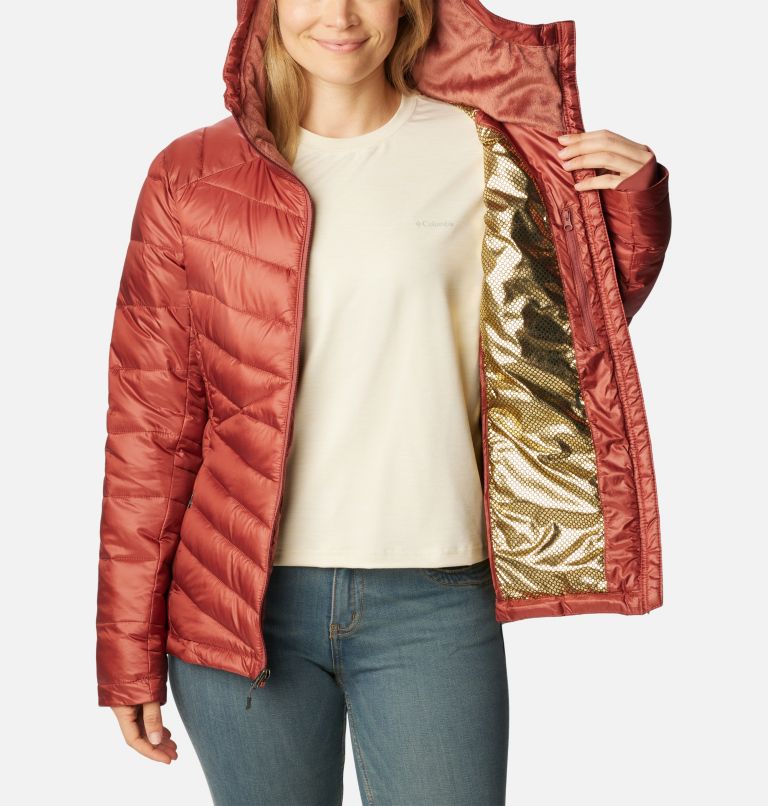 Women's Joy Peak Insulated Hooded Jacket, Color: Beetroot, image 5