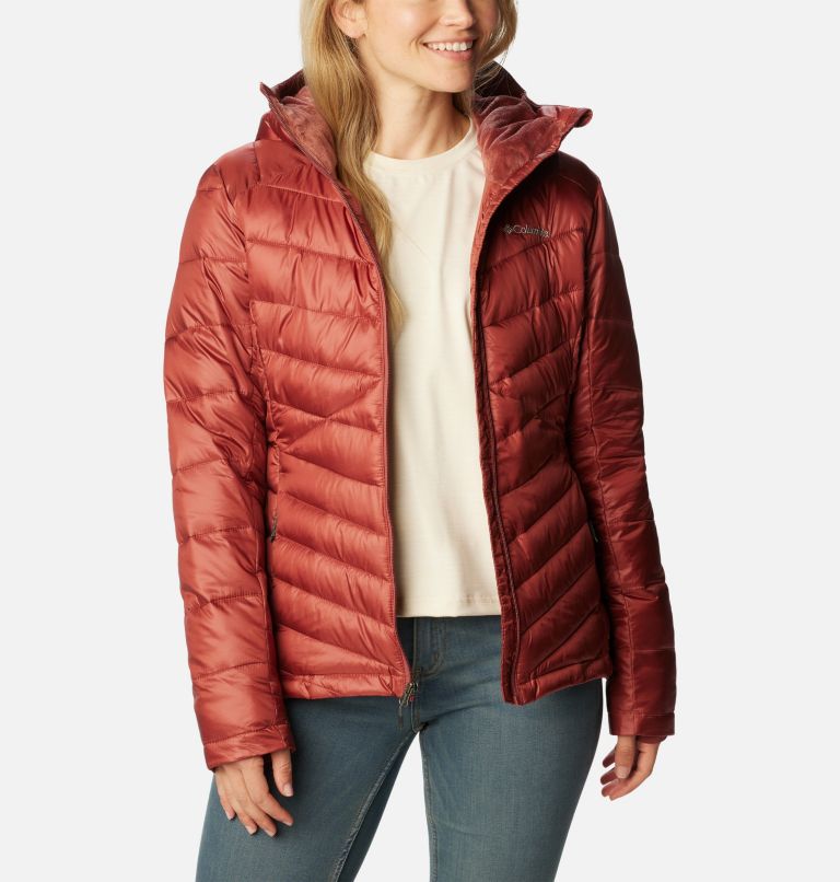 Buy Columbia Women Red Full Sleeve Joy Peak Hooded Jacket online