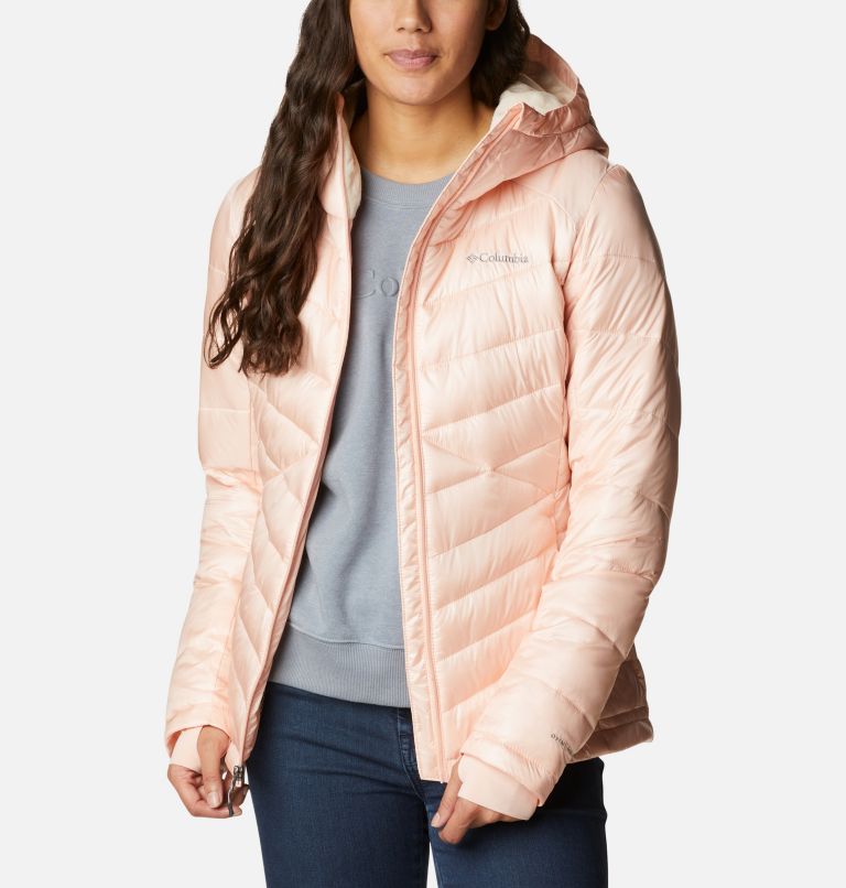 Women's Joy Peak Omni-Heat Infinity Insulated Hooded Jacket, Color: Peach Blossom, image 8