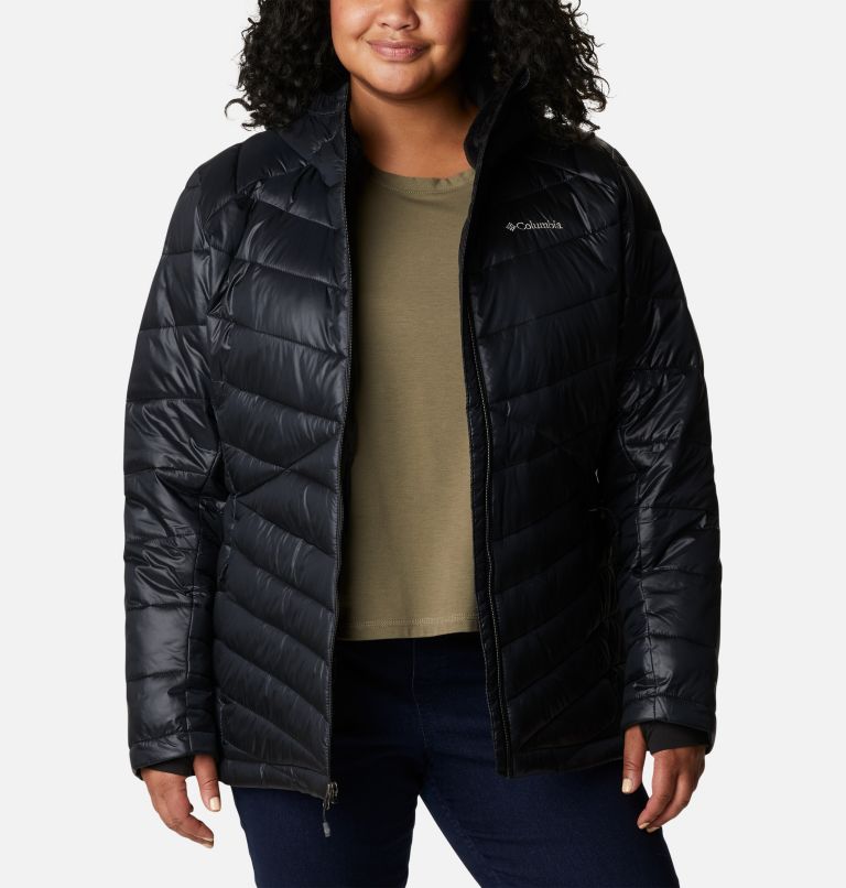 Manteau à capuchon Joy Peak pour femme - Grandes tailles, Color: Black