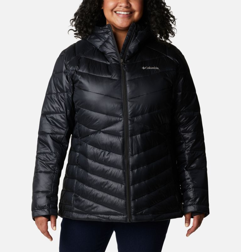 Thumbnail: Women's Joy Peak Omni-Heat Infinity Insulated Hooded Jacket - Plus Size, Color: Black, image 1
