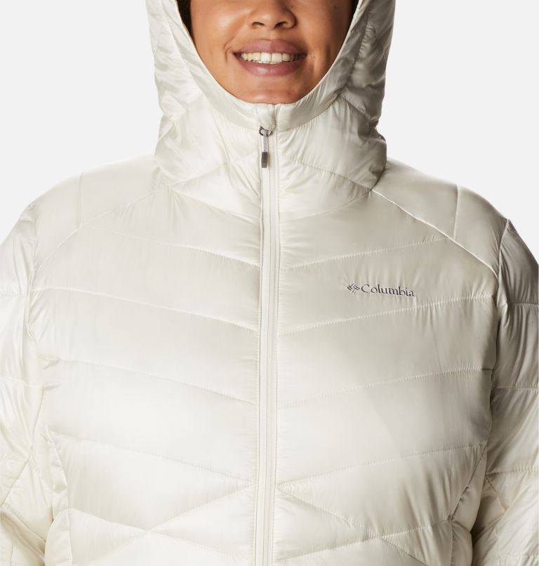 Thumbnail: Women's Joy Peak Insulated Hooded Jacket - Plus Size, Color: Chalk, image 4