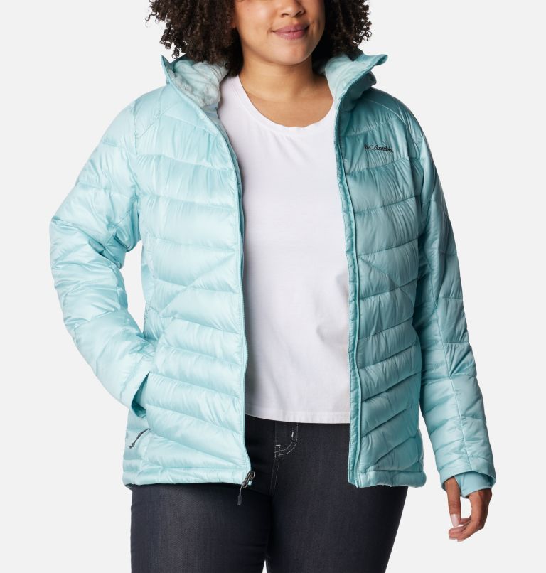 Women's Joy Peak Insulated Hooded Jacket - Plus Size, Color: Aqua Haze, image 8