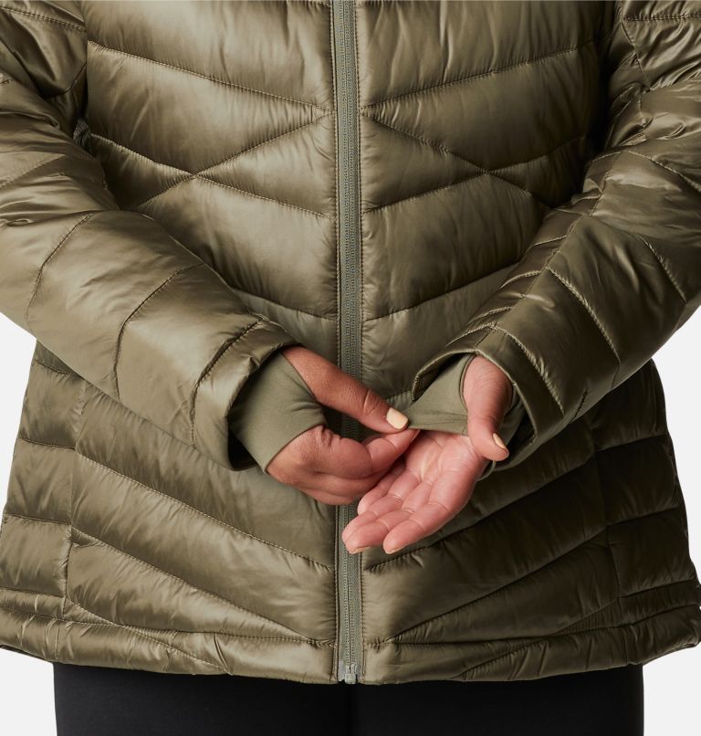 Thumbnail: Women's Joy Peak Insulated Hooded Jacket - Plus Size, Color: Stone Green, image 7