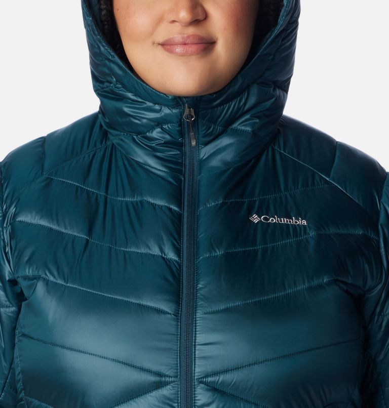 Thumbnail: Women's Joy Peak Insulated Hooded Jacket - Plus Size, Color: Night Wave, image 4